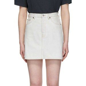 Acne Studios Mini Skirt Pale Blue Jeans Denim Blogger Italy 36 NWOT $240